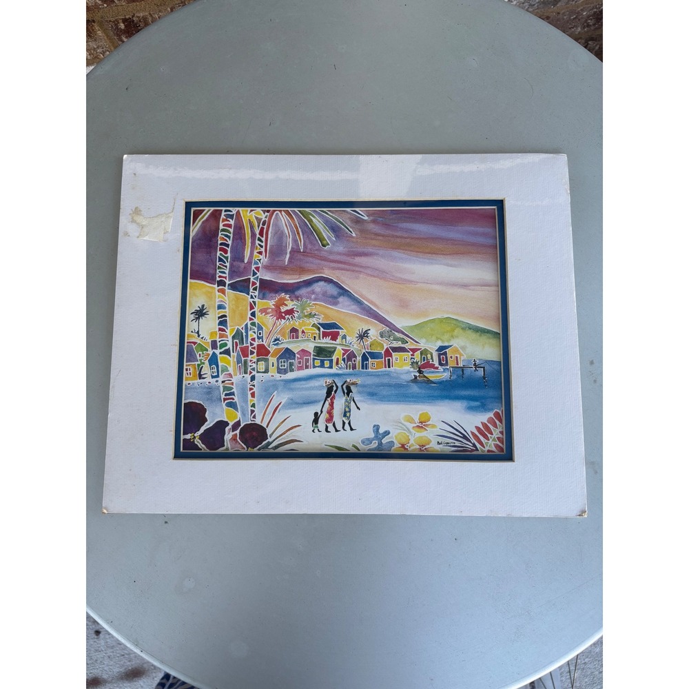Paul Lopez Baskets On Head Art Print Ira Roberts Beverly Hills 11x14 Vintage